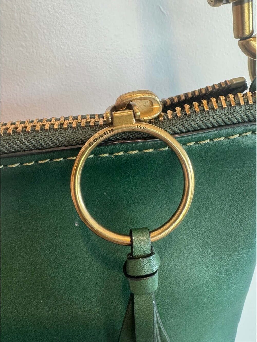 Coach 1941 Archive Duffle 20 Forest Green Glovetanned Leather Crossbody 78804 - Picture 7 of 8